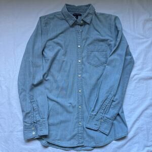 J. Crew Mercantile, light blue chambray denim shirt, size 6, EUC